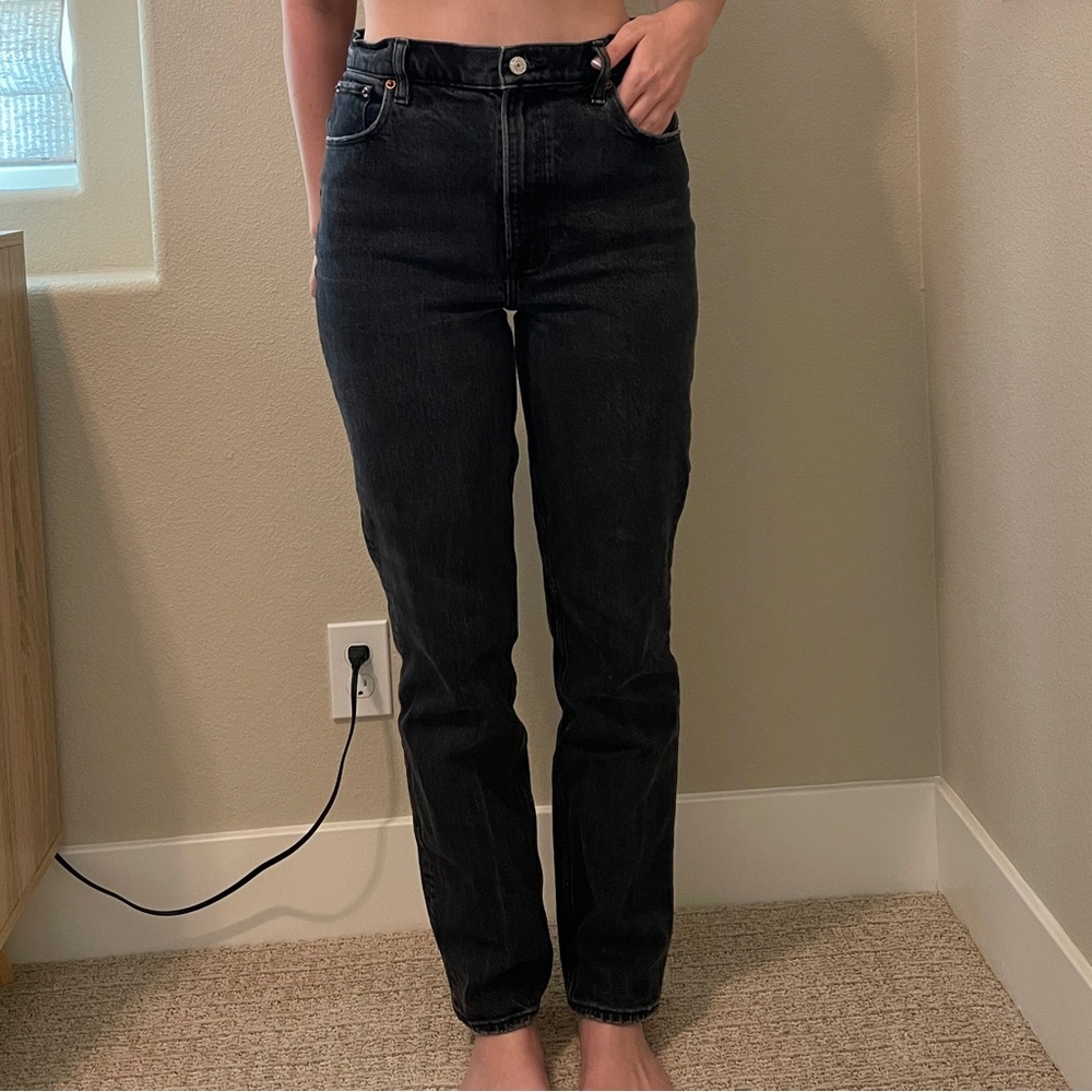 Abercrombie Black Straight Leg Jeans
